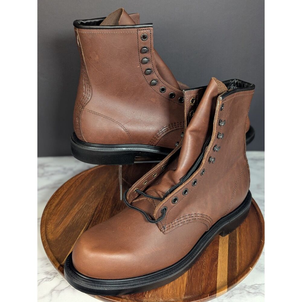 Red Wing SuperSole 953 Men's 8-Inch Work Boots Brown Size 9 Brand New No Box